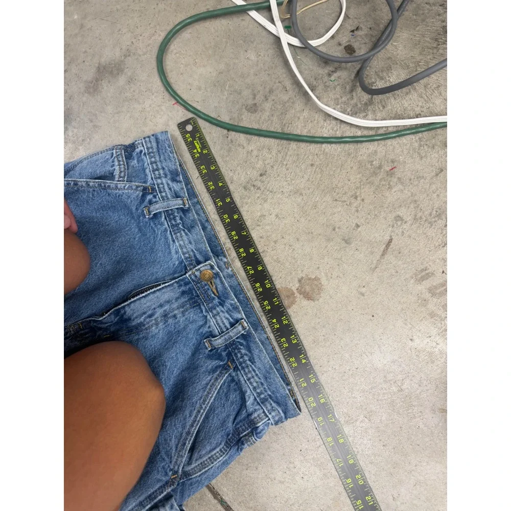 Vintage Carhartt Style Carpentar Jorts Mens 32 Blue Baggy Y2K Workwear
